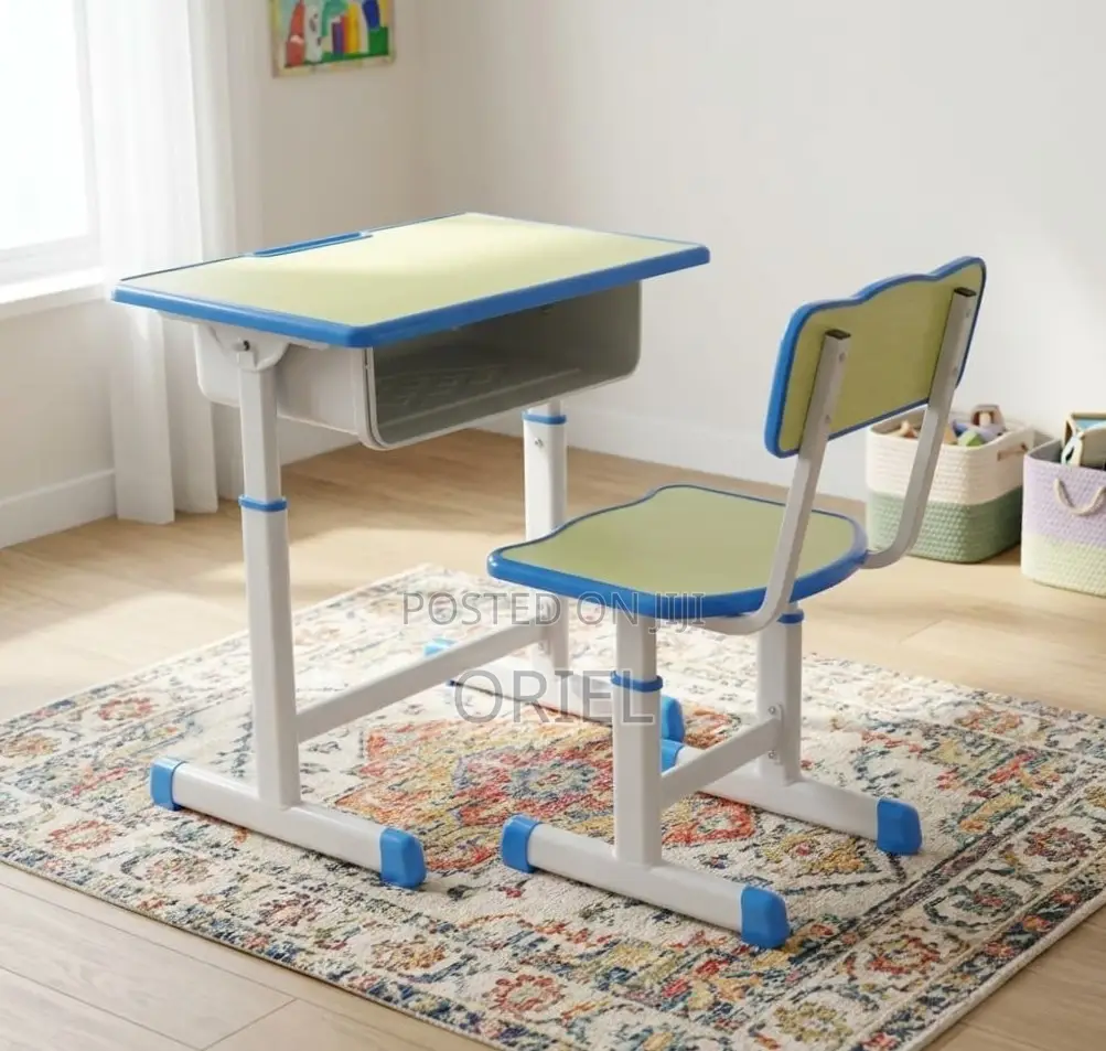 Kids Study Set : Height Adjustable Modern Kids Study Desk Set