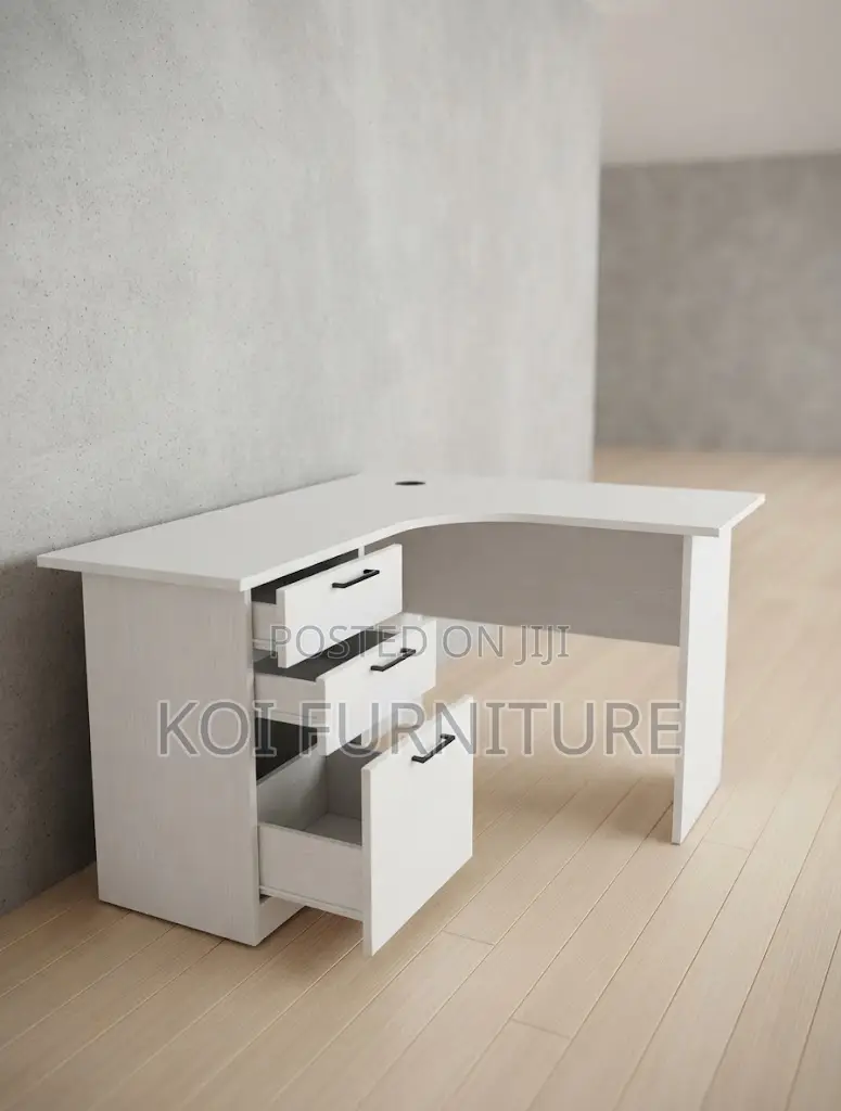 Office Desk; 1.2 Meters Curved L Shaped Home Office Desks