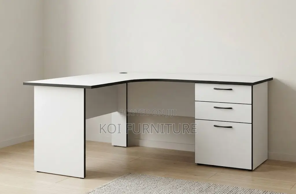 Office Desk; 1.2 Meters Curved L Shaped Home Office Desks