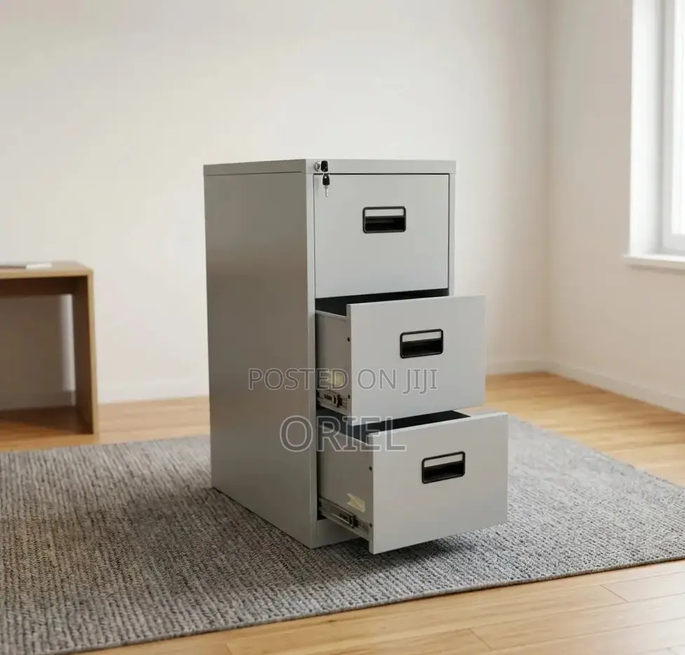3-Drawer Office Steel Filing Cabinet : Metal Storage Cabinet