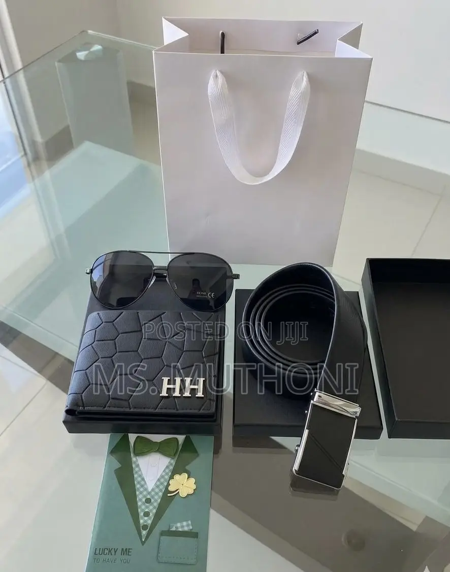 Complete Wallet, Aviators, Belt Cuff Links Gift Set for Him