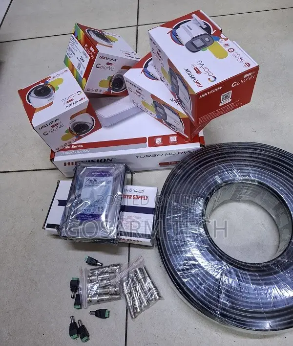 Hikvision Colorvu 4 Channel DVR Camera CCTV Kit 24/7