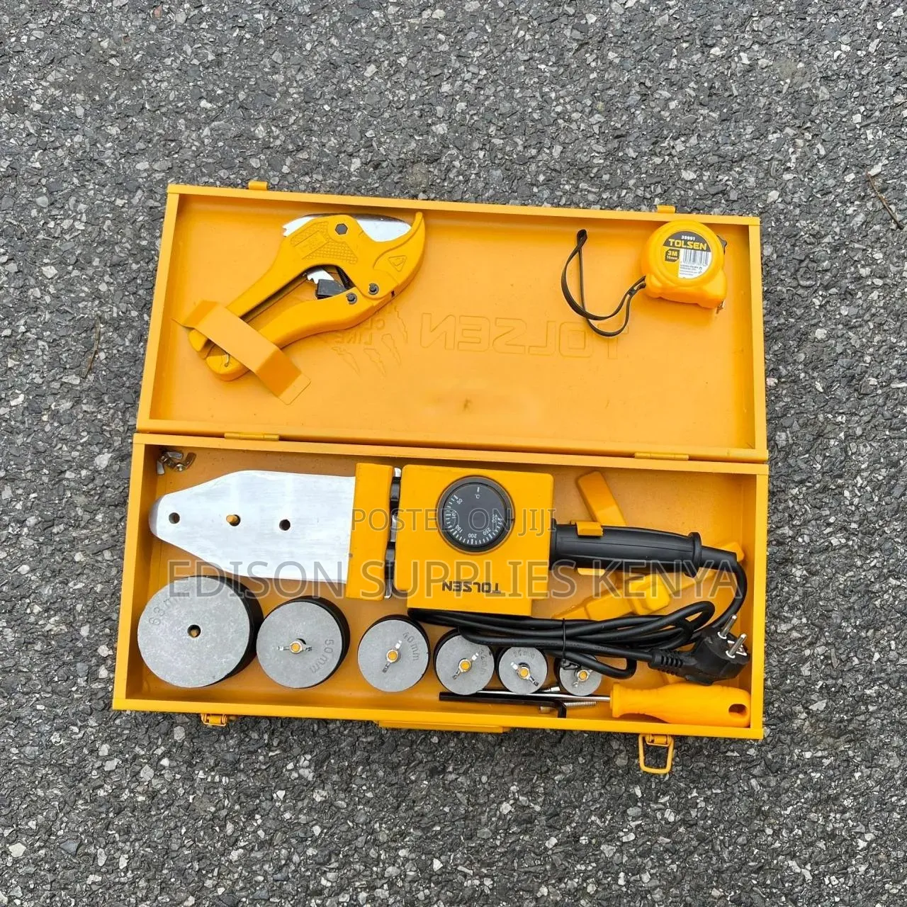 700W /1500w Tolsen PPR Pipe Welding Machine Set Plastic Tube Cutting
