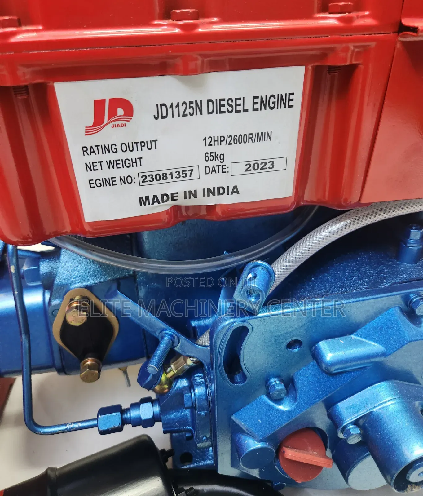 JD-Max JD1125N Single-Cylinder, Water-Cooled Diesel Engine