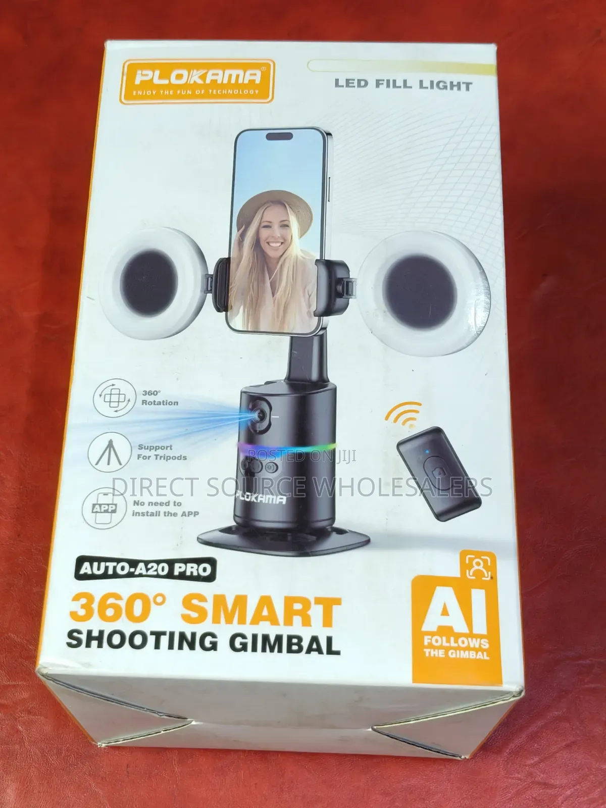 Plokama A20 Pro Smartphone Gimbal With LED Fill Light