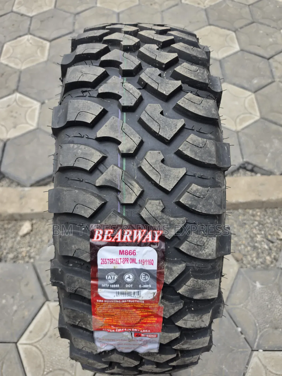 Lt 265 /75 R16 Bearway Tires (Mud Terrain)