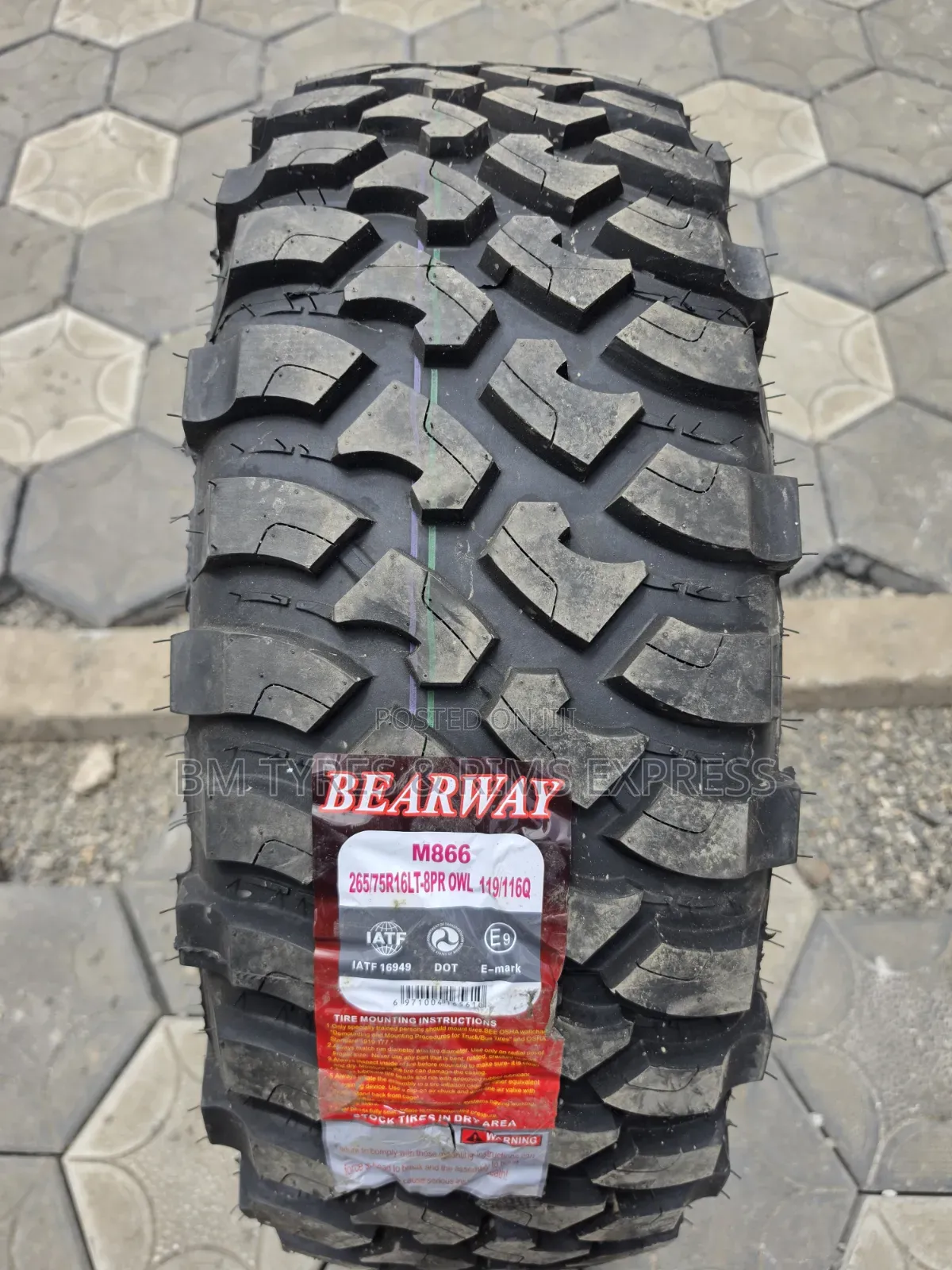 Lt 265 /75 R16 Bearway Tires (Mud Terrain)