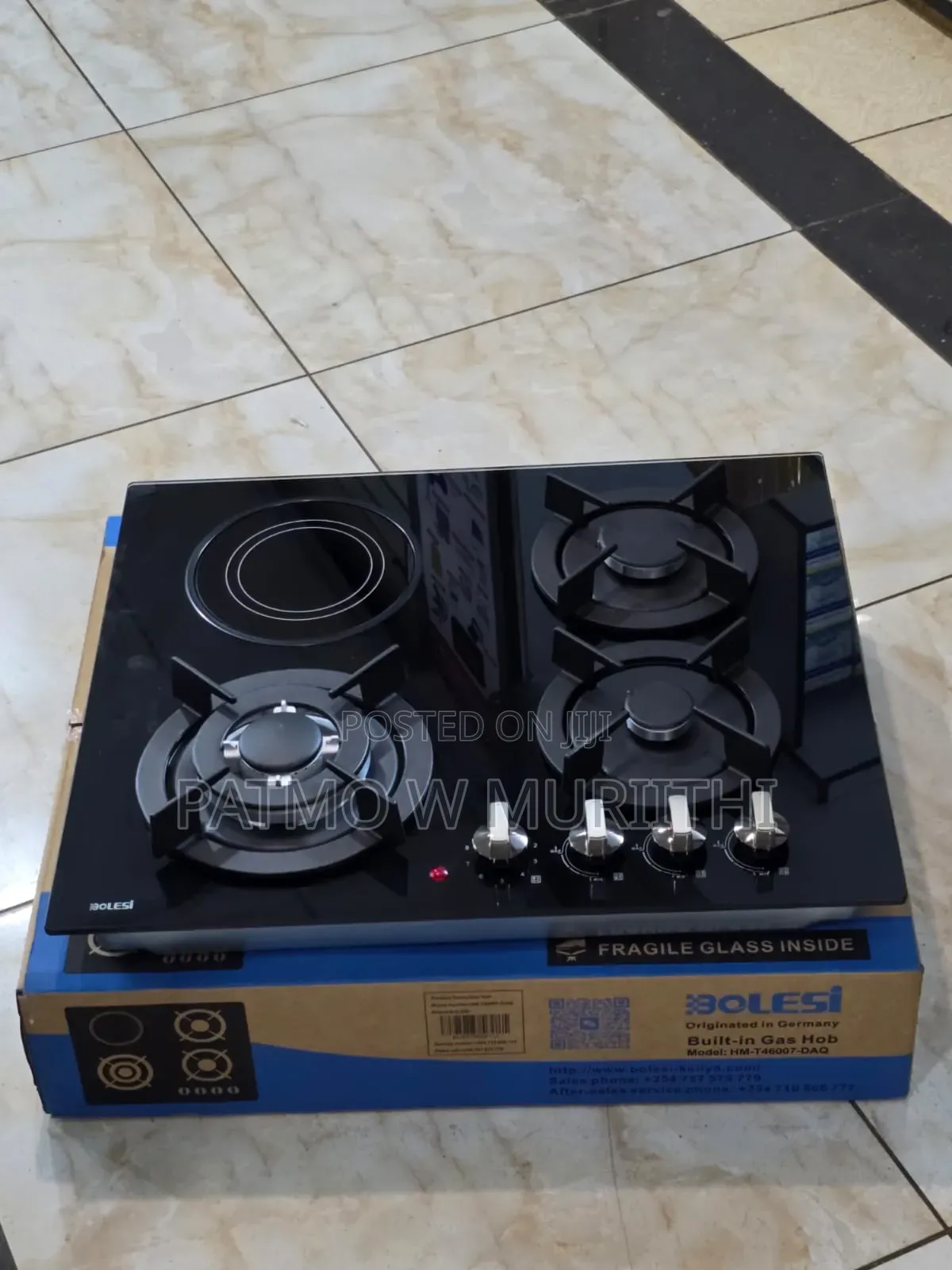 Bolesi Built-in Gas Hob (3 Gas Burners +1 Infrared Plate)