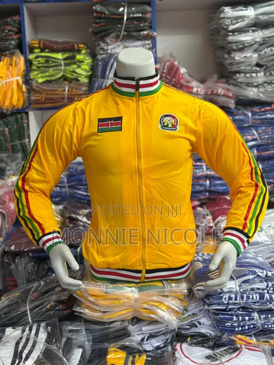 Yellow Kenya Jacket. Track Jacket