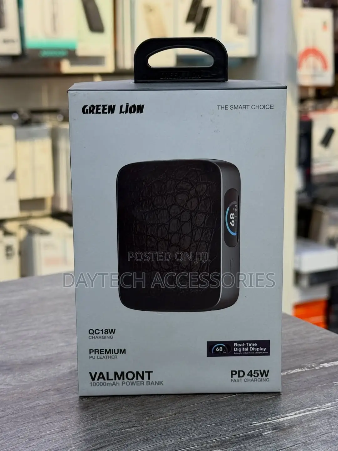 Green Lion VALMONT 10000 mAh Power Bank With TFT Real Time Display