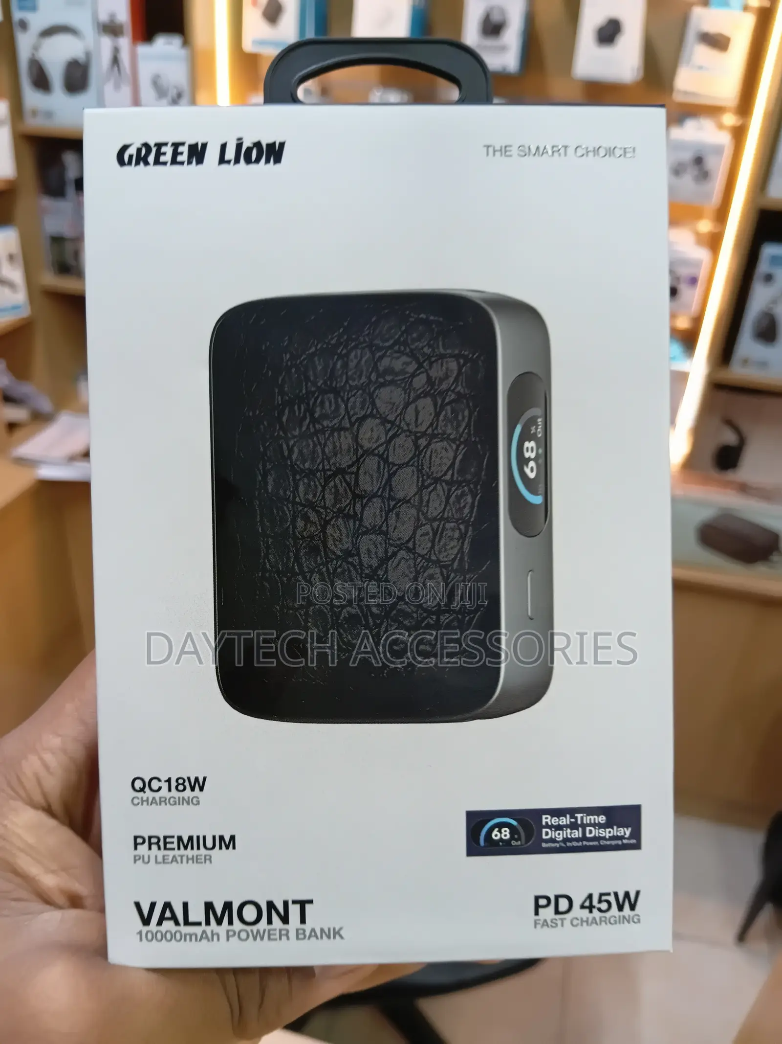 Green Lion Valmont 10000mAh Power Bank With Premium PU Leather Finish