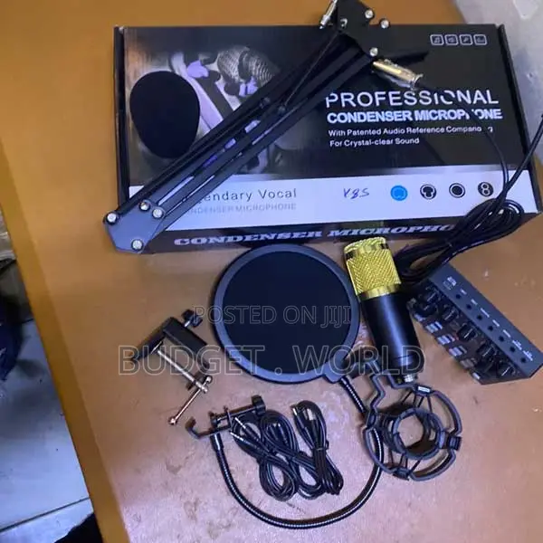 BM-800 Mic Kit With Live Sound Card, Adjustable Mic Suspension