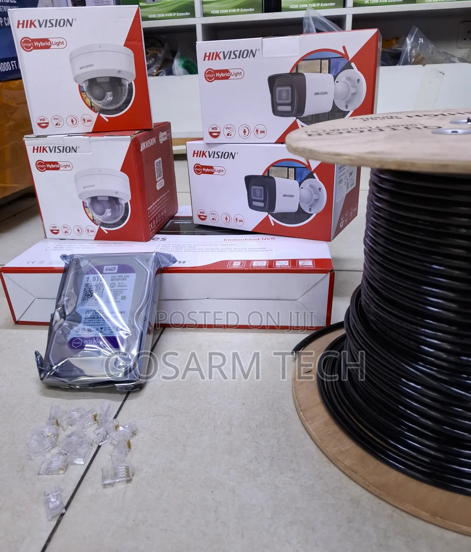 4Channel NVR Hikvision Smart Hybrid Ip CCTV Kit With Audio