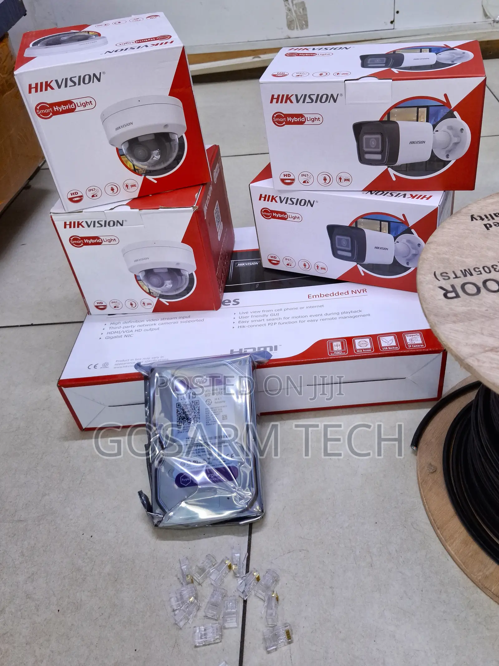 Hikvision IP 4-Camera 1080P Smart Hybrid Light CCTV Kit