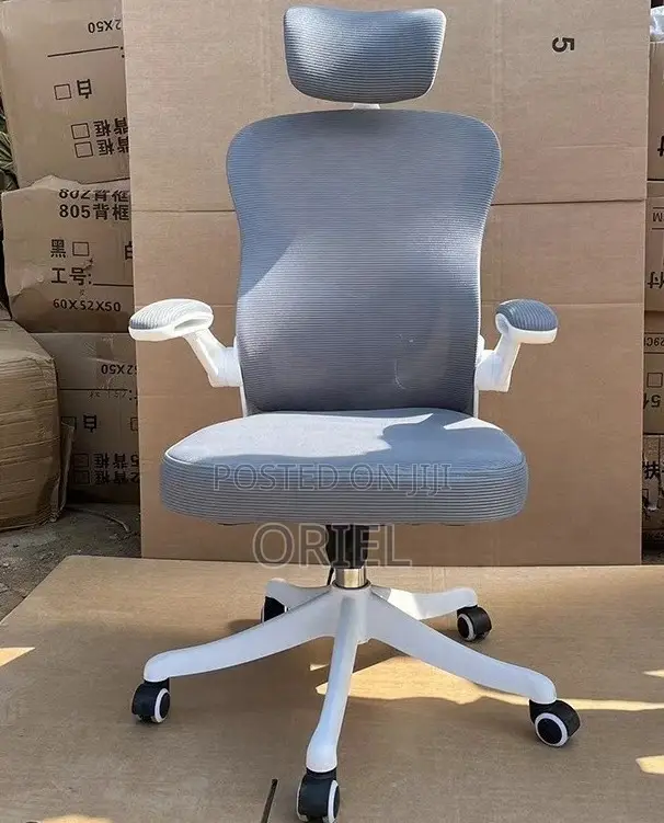 White Ergonomic Office Chair Kenya – Modern Comfortable Desk Seat