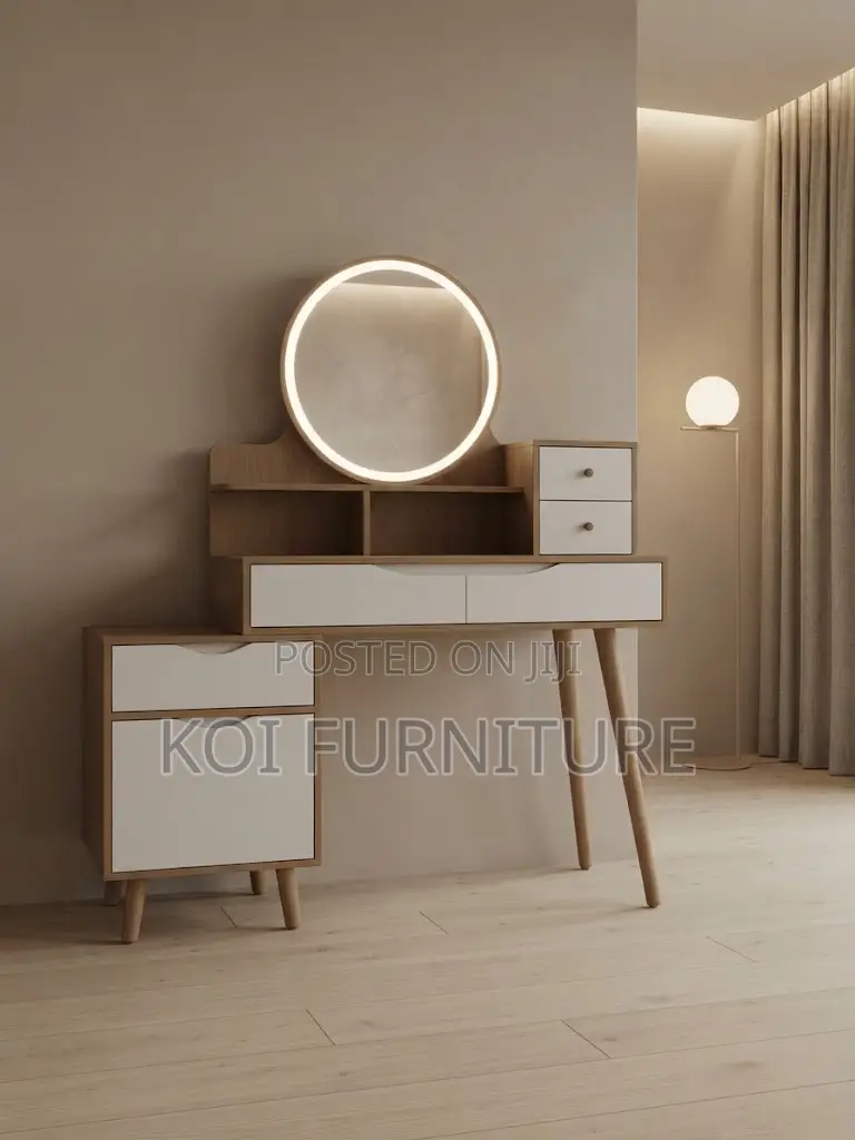 Dressers; Brown Dressing Room Bedroom Vanity Table