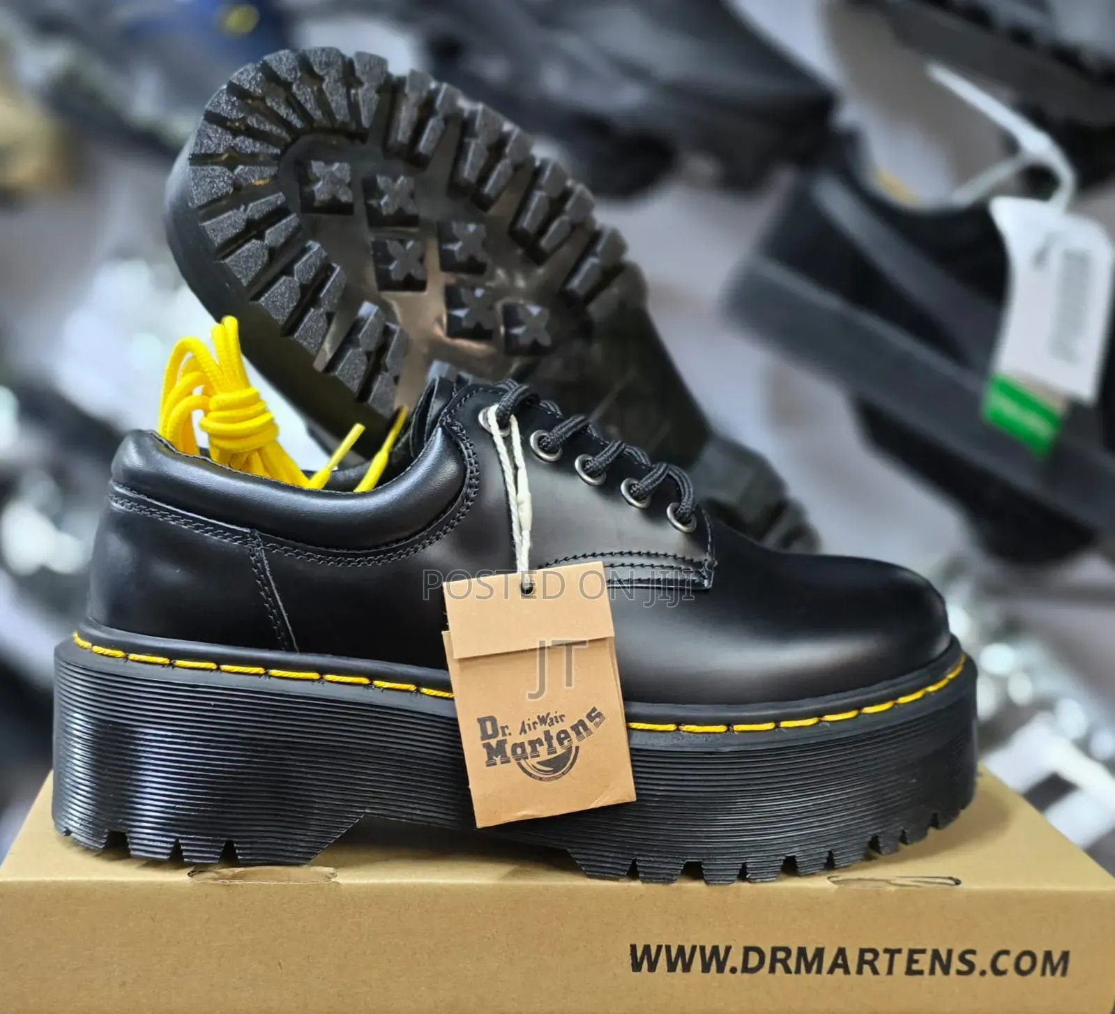 Dr.Martens Double Sole Leather Unisex Shoes Sizes 38_45