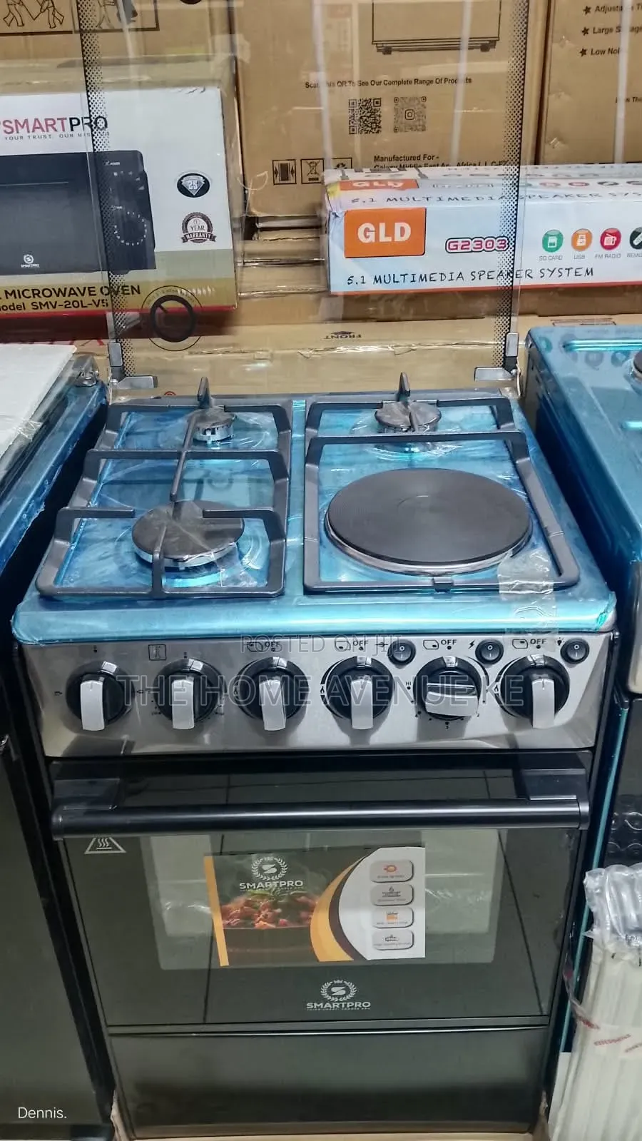 *Smartpro Standing Cooker 50X50cm 3+1 Electric Oven