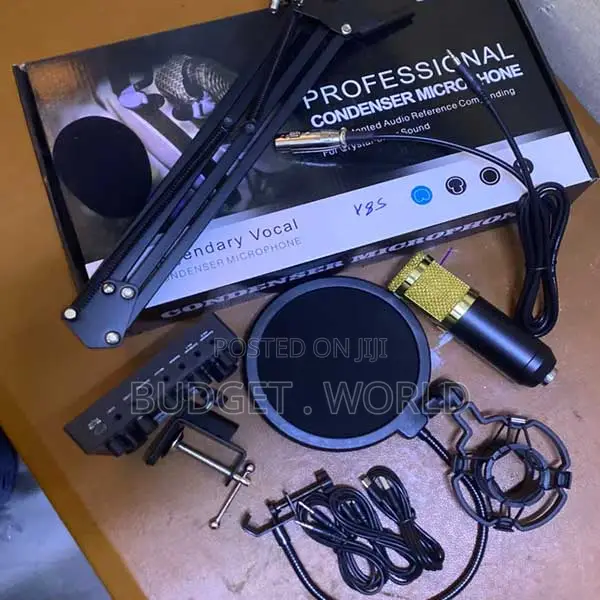 V8 Sound Card Noise-Reducing BM800 Condenser Mic Studio Recording
