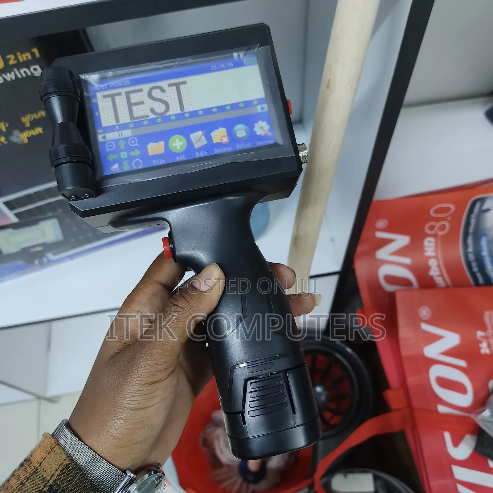 Handheld 12.7mm Inkjet Printer for Warehouse Product Tracking