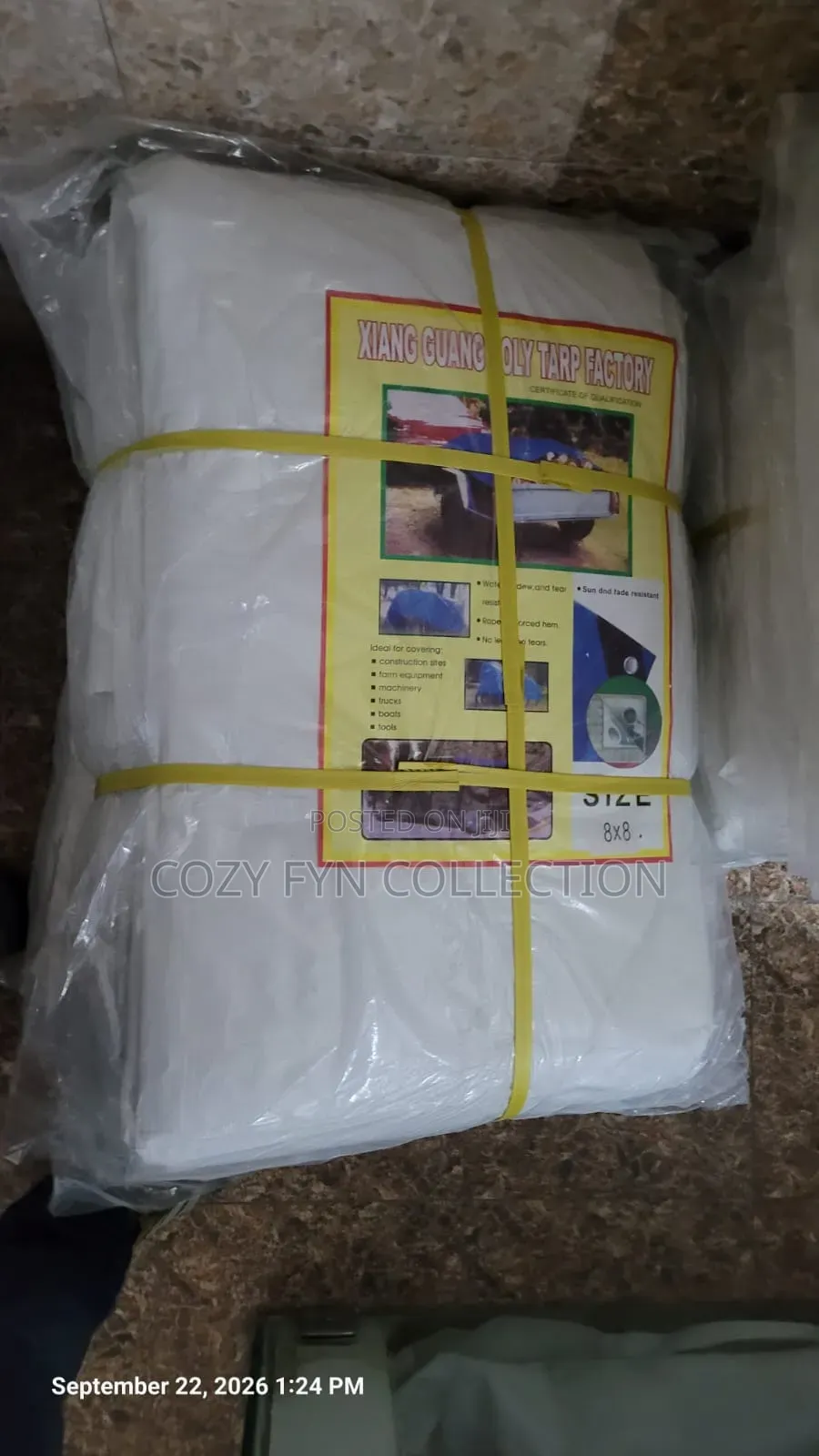 Hdpe Tarpaulin 8mx8m Plain White