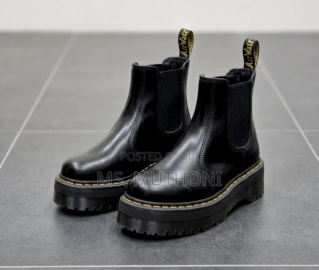 Dr. Martens 2976 Polished Smooth Platform Chelsea Boot :38-45