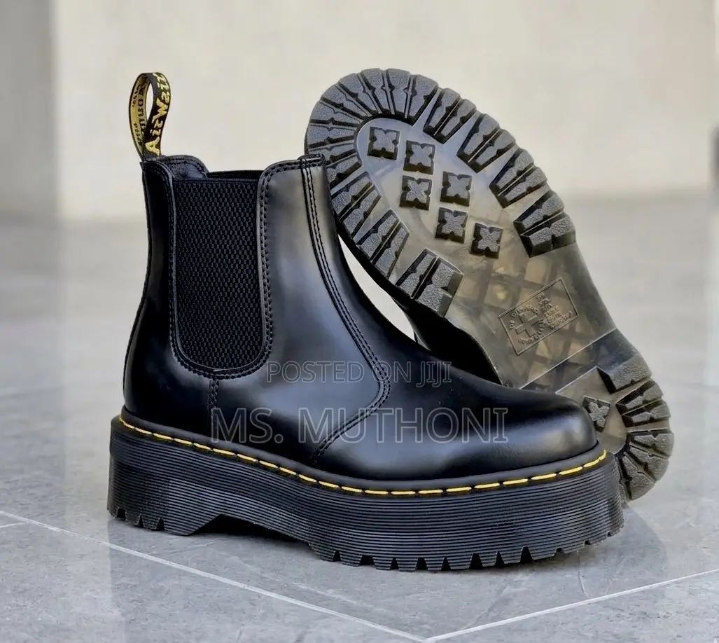 Dr. Martens 2976 Polished Smooth Platform Chelsea Boot :38-45