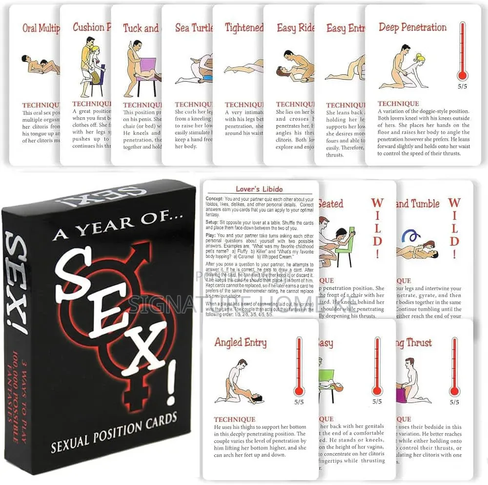 Adults Sex Position Game Cards