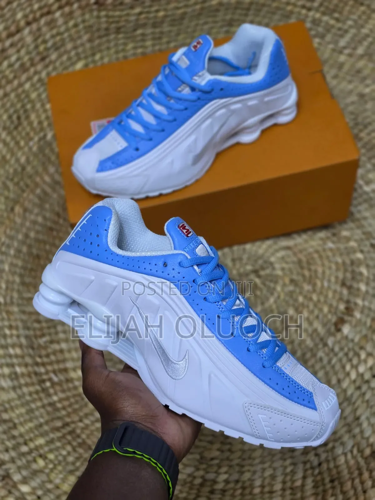 Nike Shox R4 White Blue