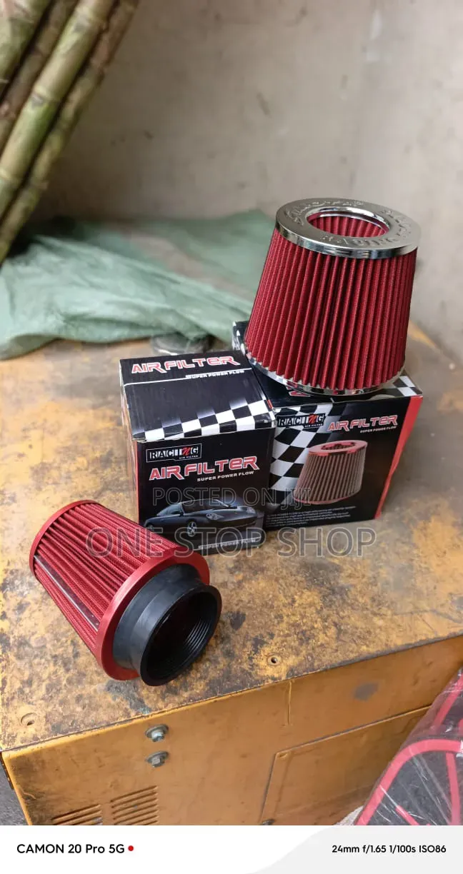 Racing Air Filter Improves Airflow Volume Into Intake Pipe