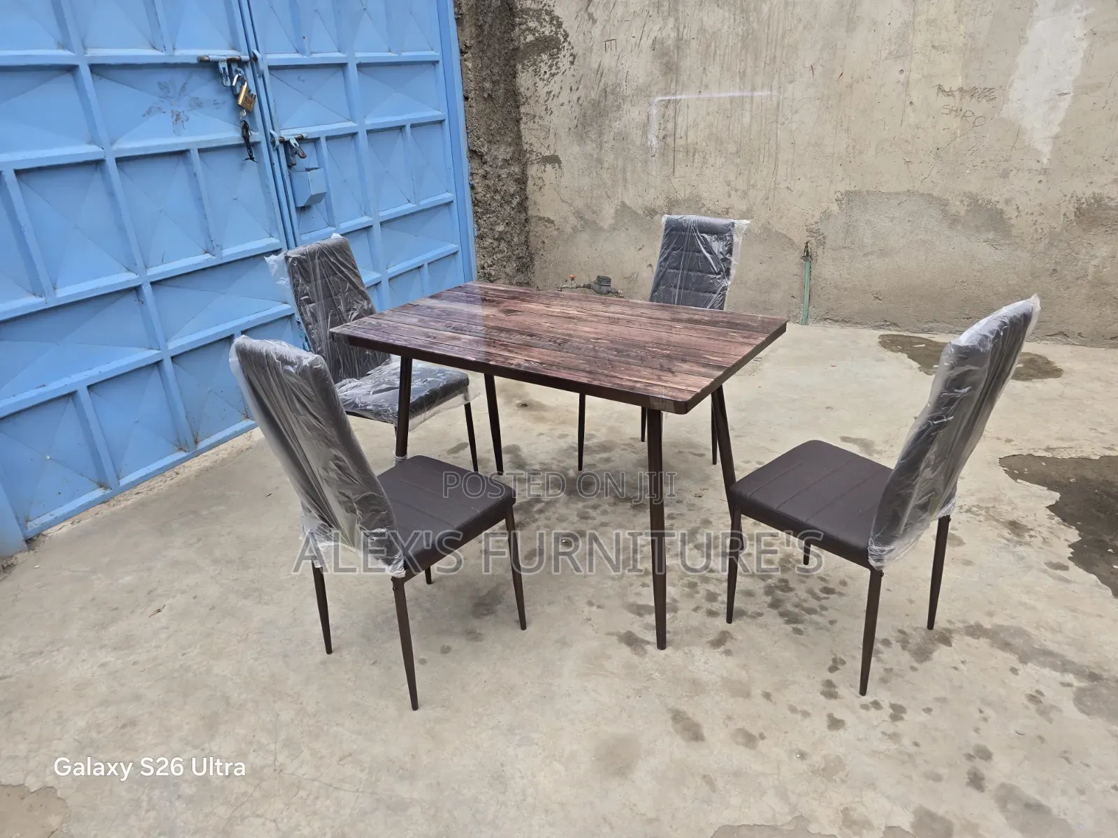 Metallic Leg Dining/Wooden Dining Table