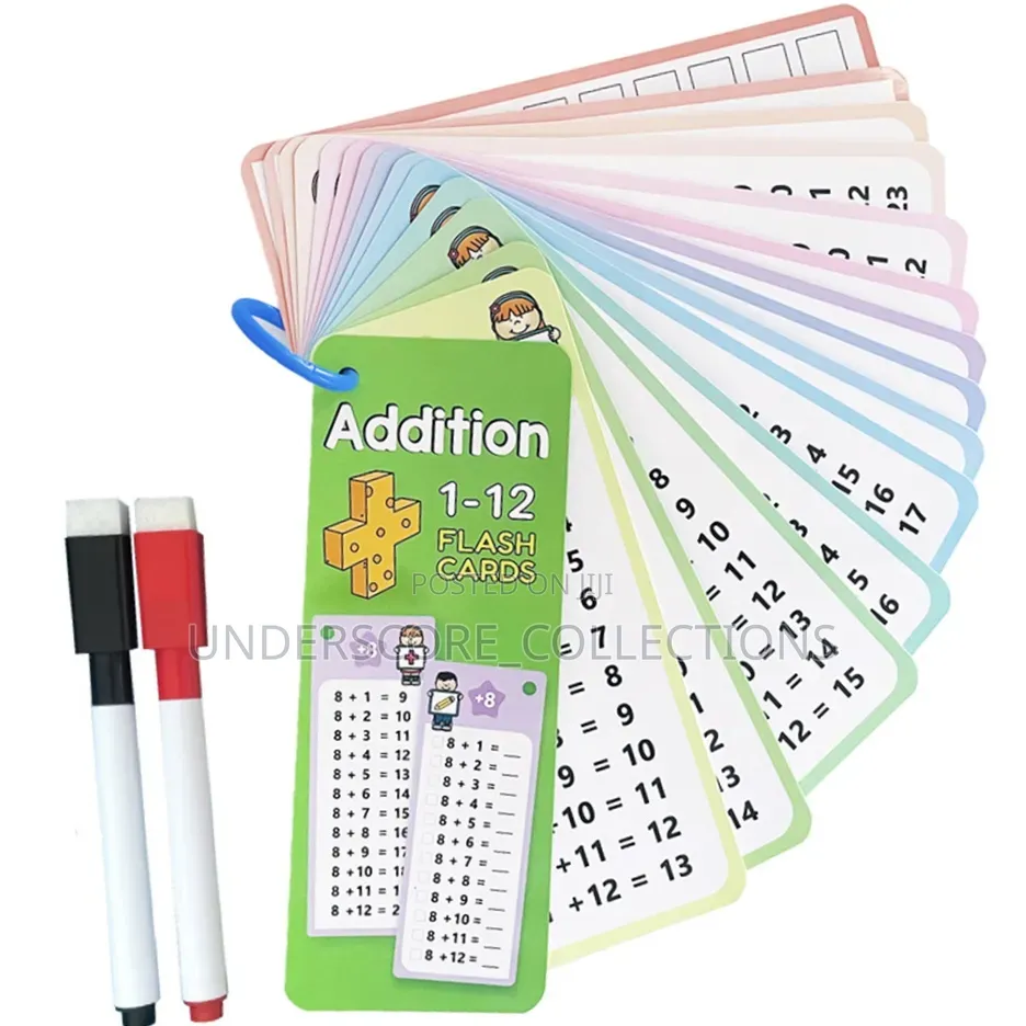 *15pcs /Set Math Addition Reusable Number Learning Cards*