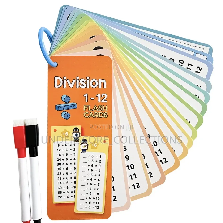 *15pcs /Set Math Division Reusable Number Learning Cards*