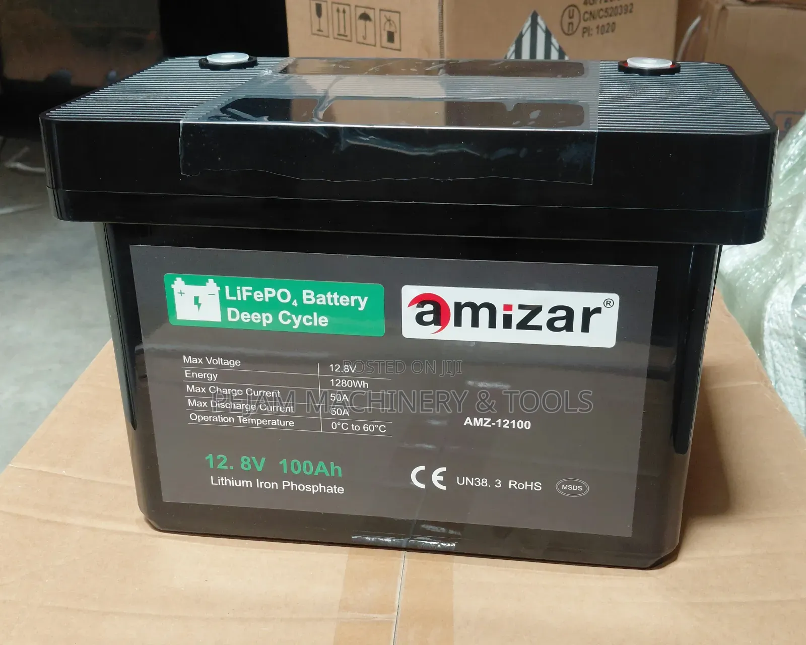 Amizar 12.8V 100ah Lithium Ion Solar Battery