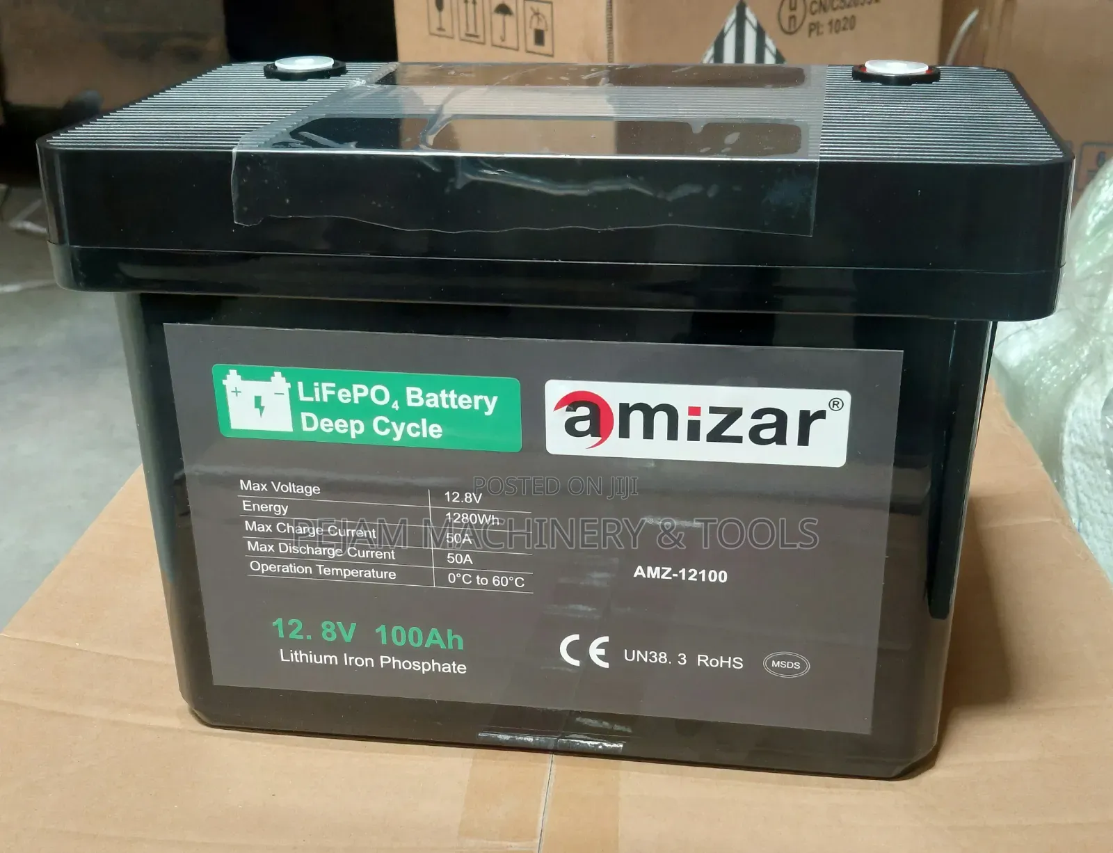 Amizar 12.8V 100ah Lithium Ion Solar Battery