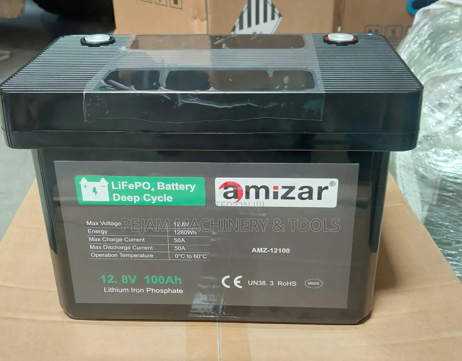 Amizar 12.8V 100ah Lithium Ion Solar Battery