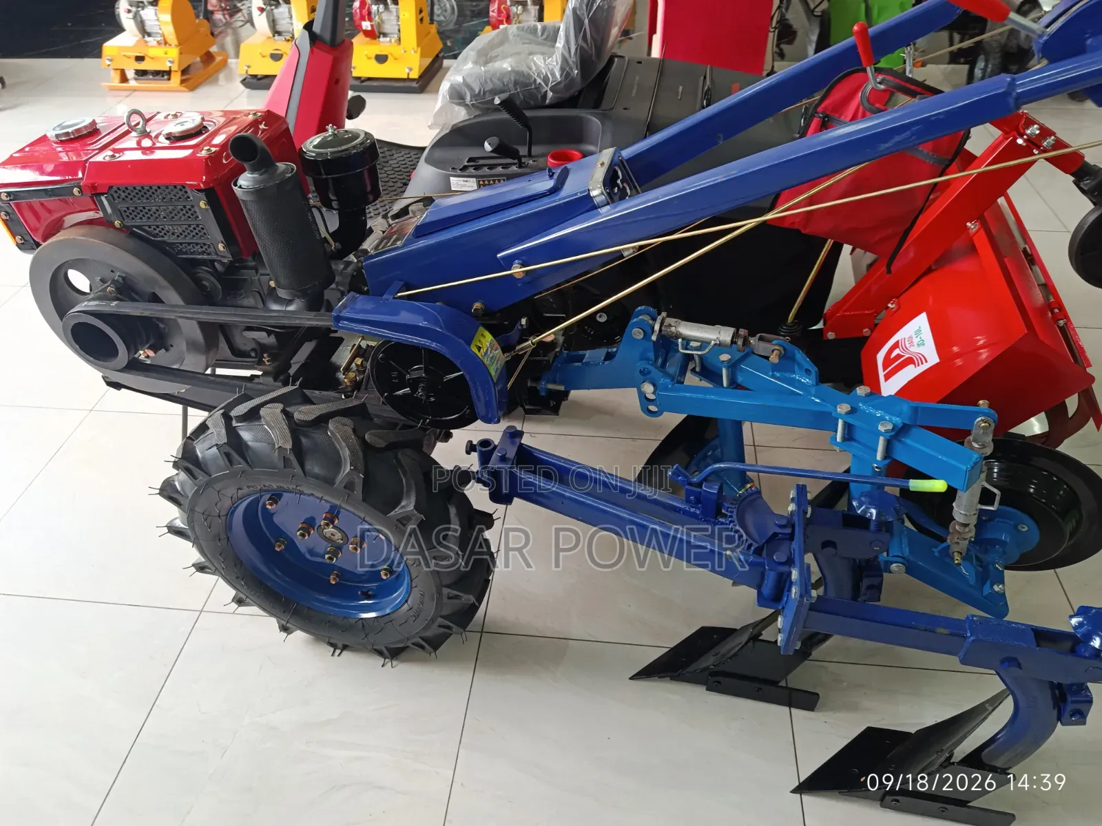 10hp Walking Tractor With Attachments.