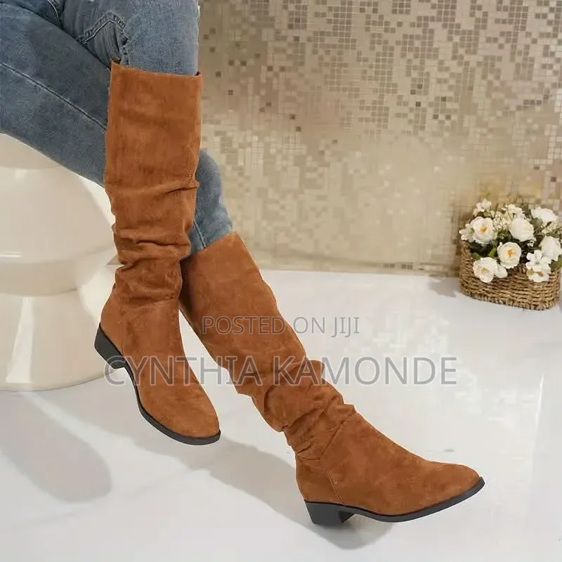 Suede Knee Boots
