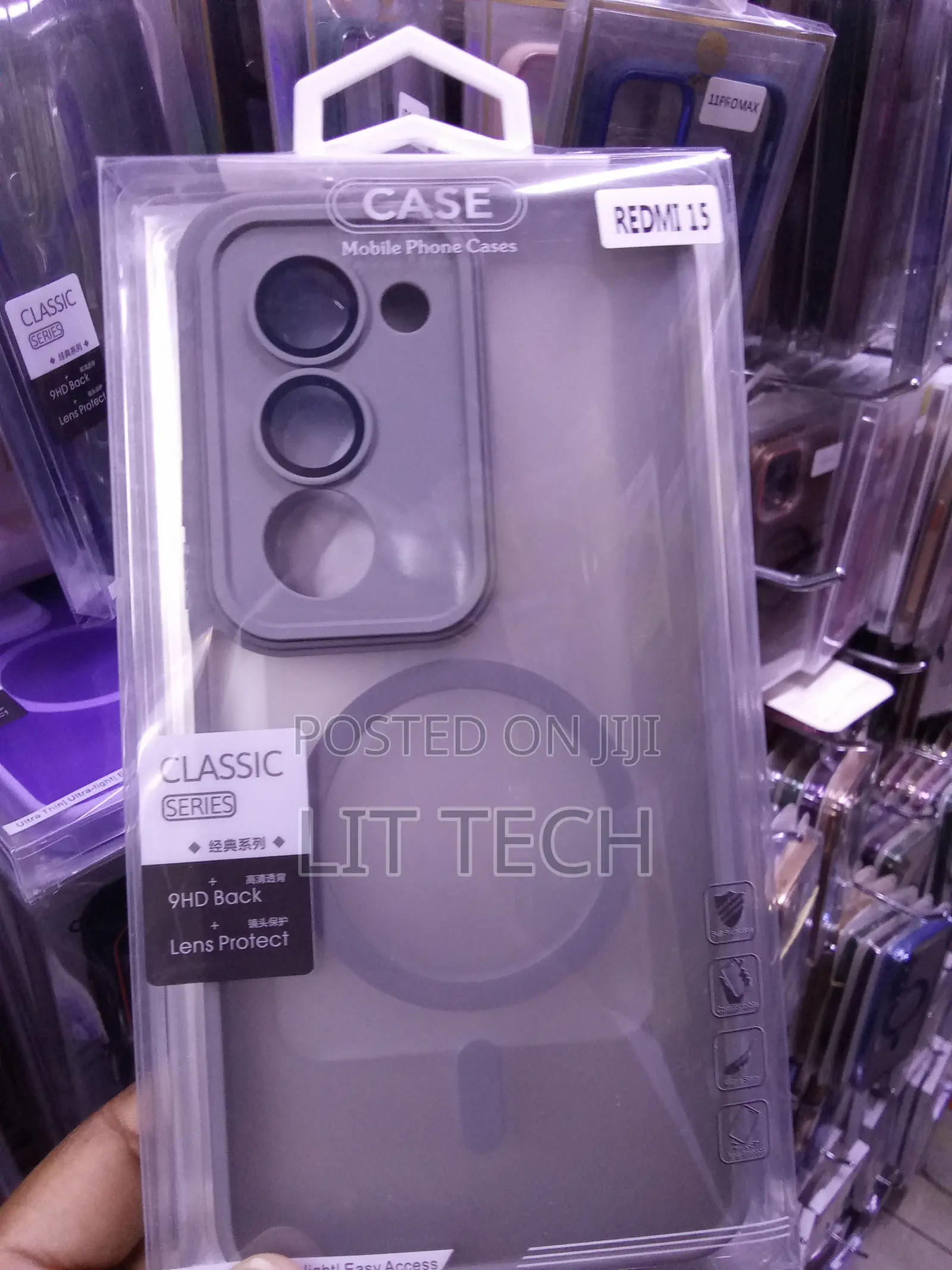 MagSafe-compatible Phone Case Designed for the Xiaomi Redmi 15 -Gray