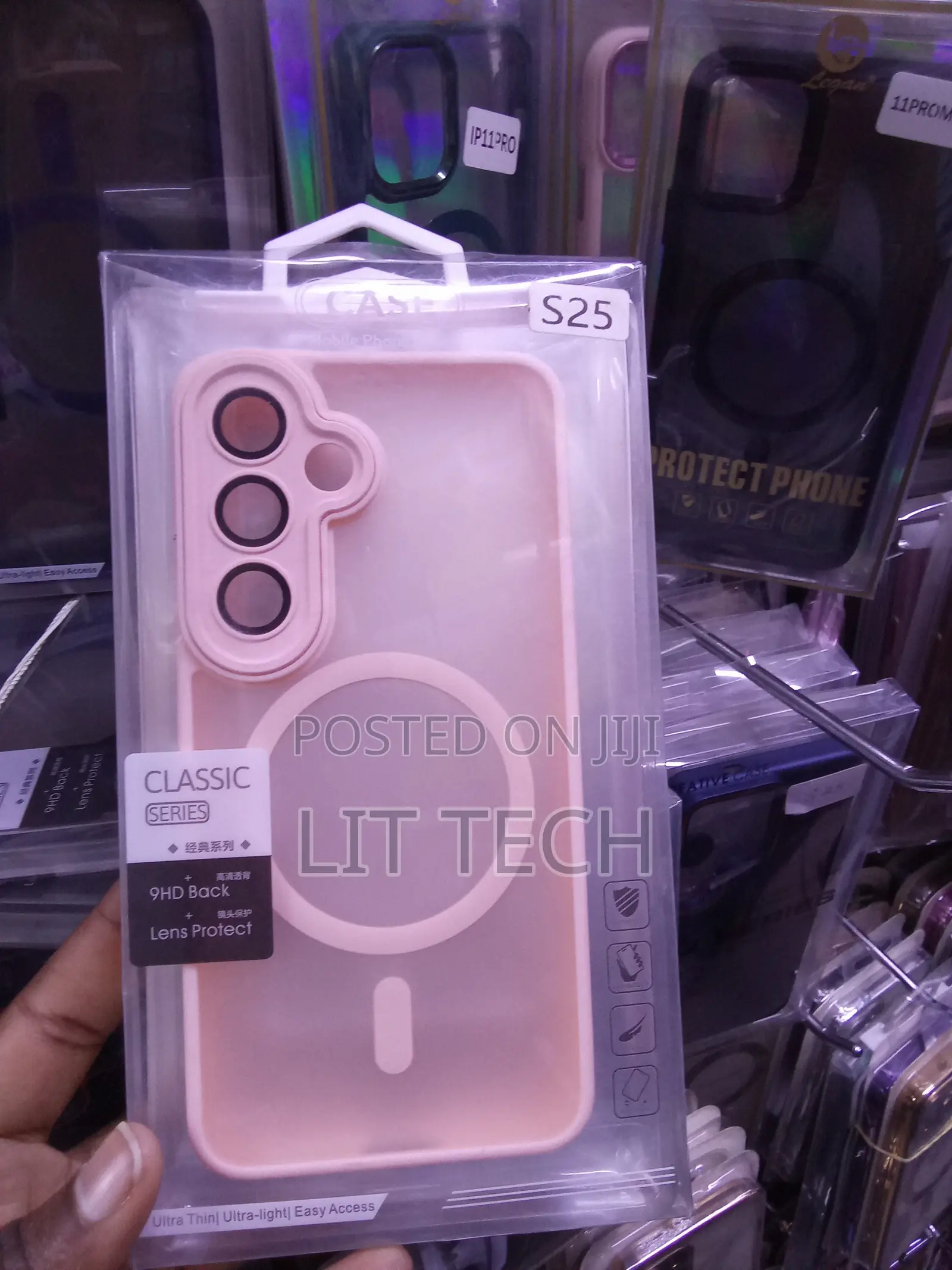 Classic Pink MagSafe Matte Case Configured for the Samsung Galaxy S25