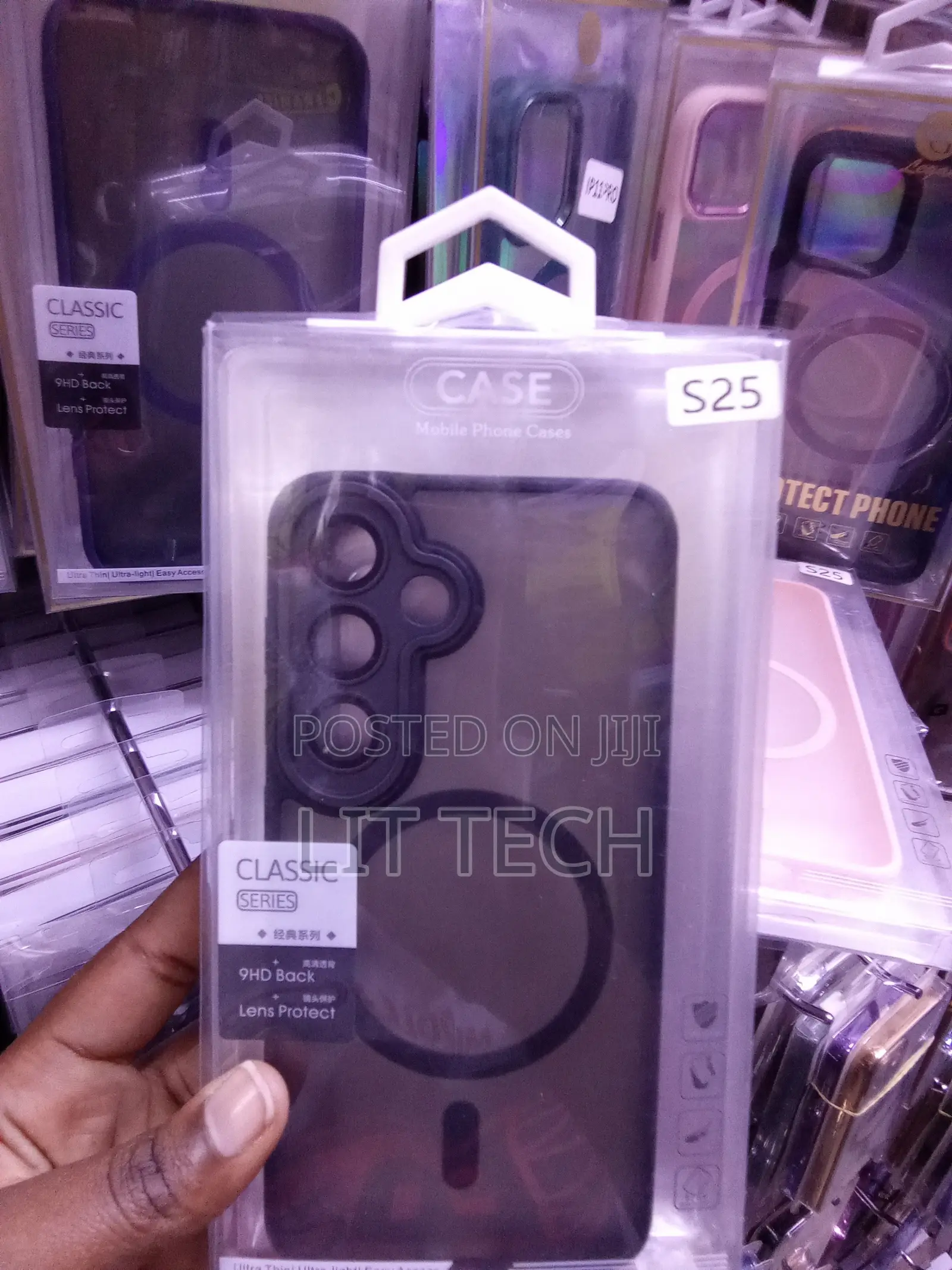 Black MagSafe Transluscent Case for Samsung Galaxy S25