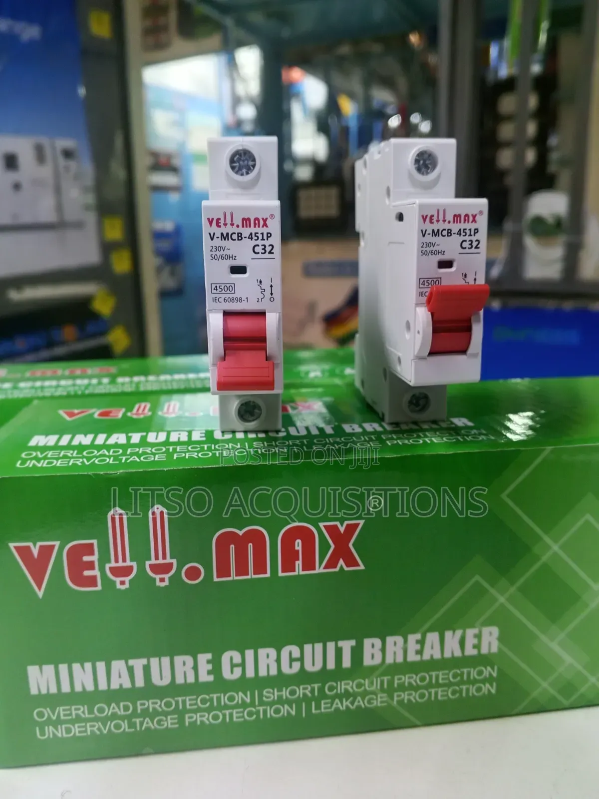 Vellmax 1 Pole MCB Circuit Breaker C10 C32 | 230V