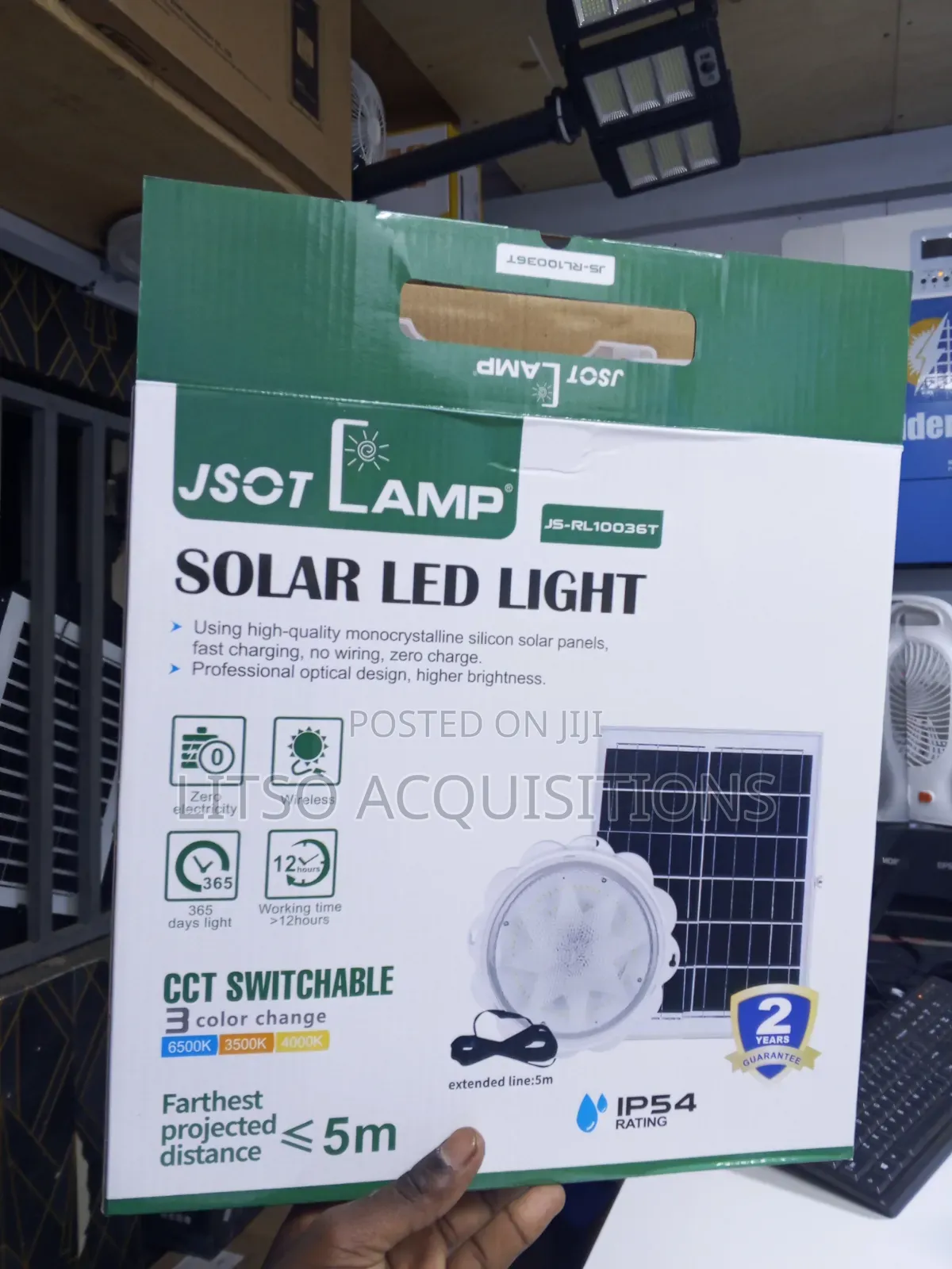 JSOT LAMP Solar LED Light JS-RL10036T | 3 Color CCT | 12+ Hours