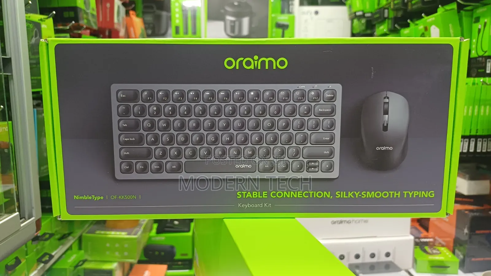 Oraimo NimbleType Slim Wireless Keyboard Mouse Kit – Rechargeable