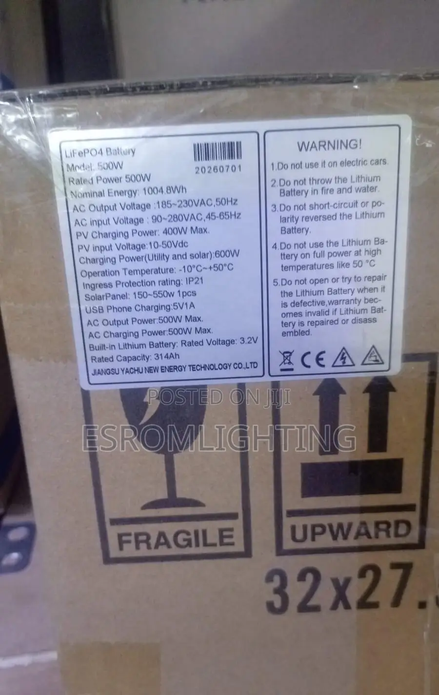 Yachu 1kwh 500w Portable Power Station