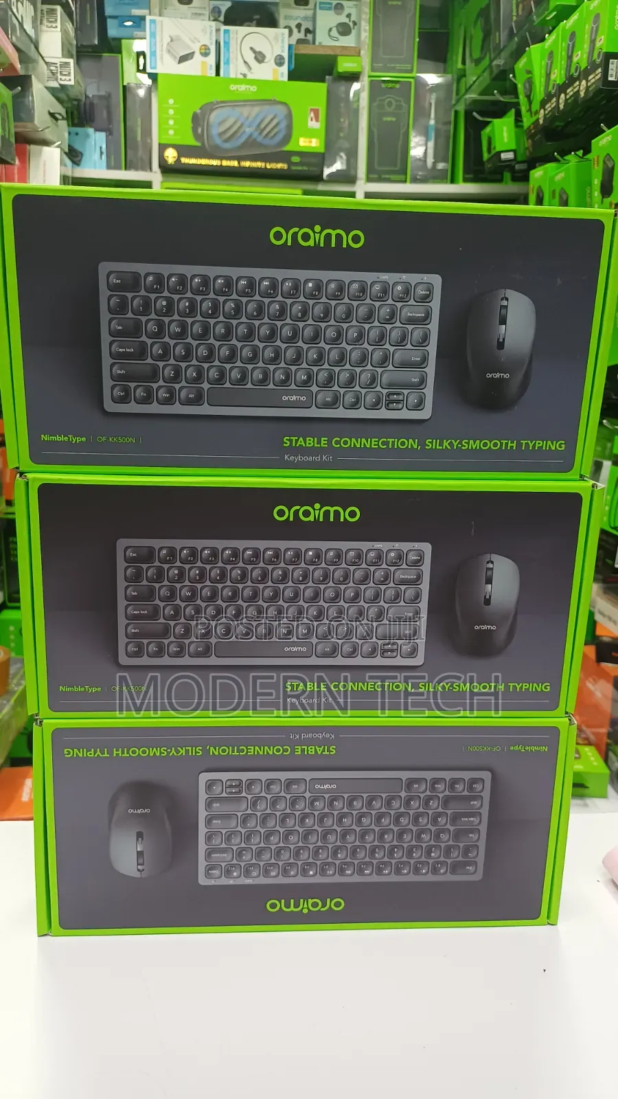 Oraimo NimbleType Wireless Keyboard Mouse Kit -Black