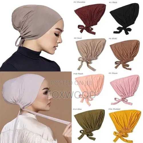 Modal Muslim Turban Hat Inner Hijab Caps