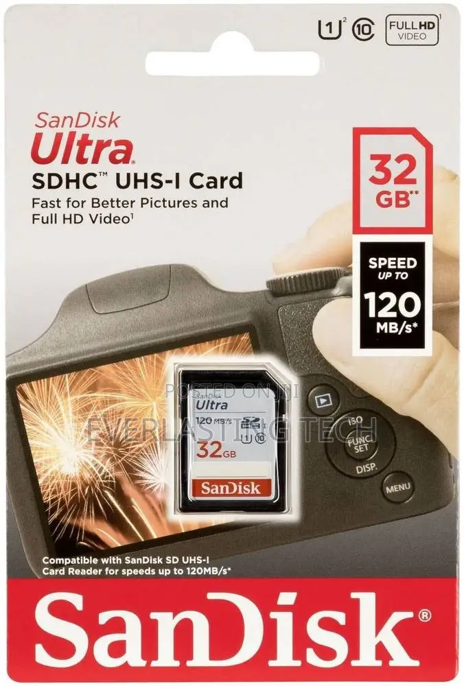Sandisk Ulra GO SD Card | 32 Gb | Up to 120Mb/S Read Speed