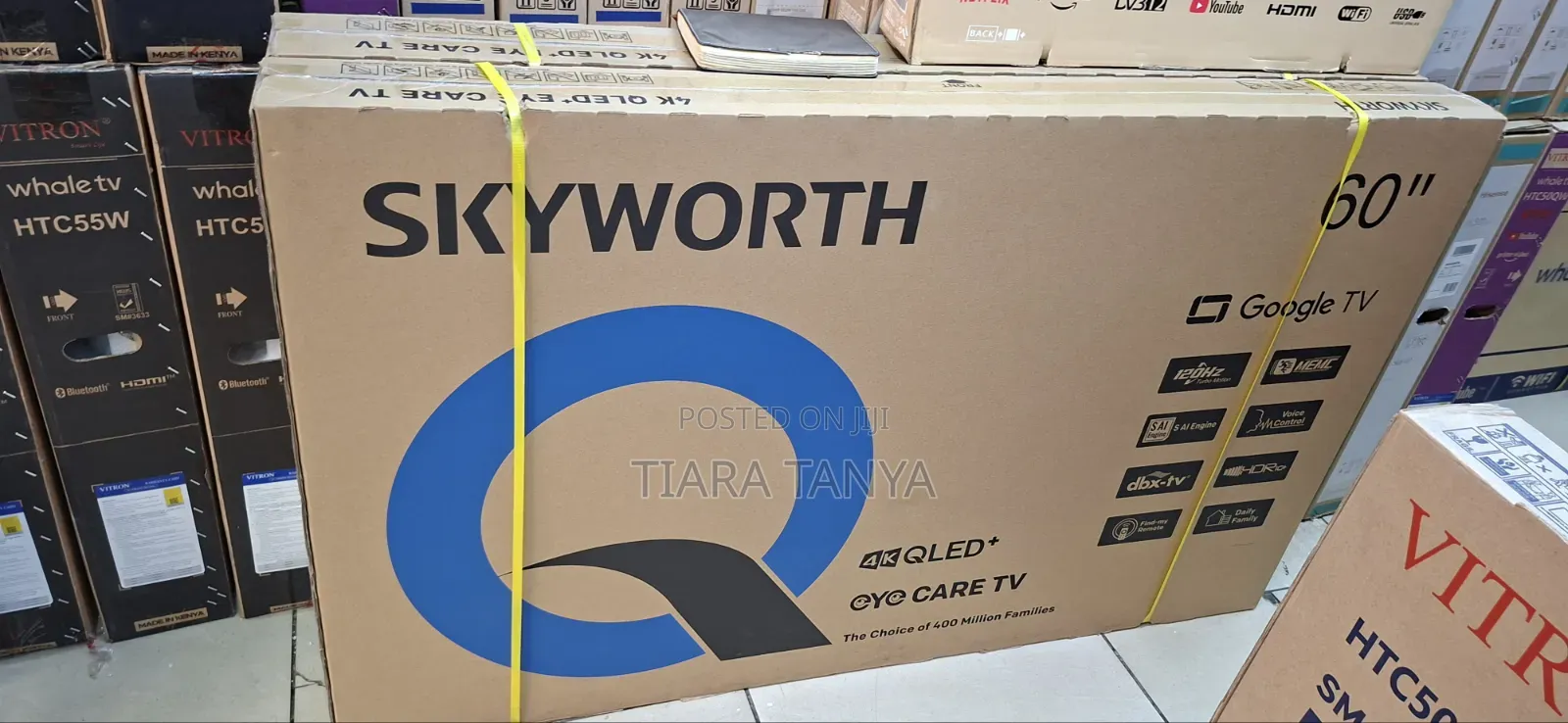 Skyworth 60Q6500H 60 Inch QLED Google TV, Dolby Vision, Chromecast