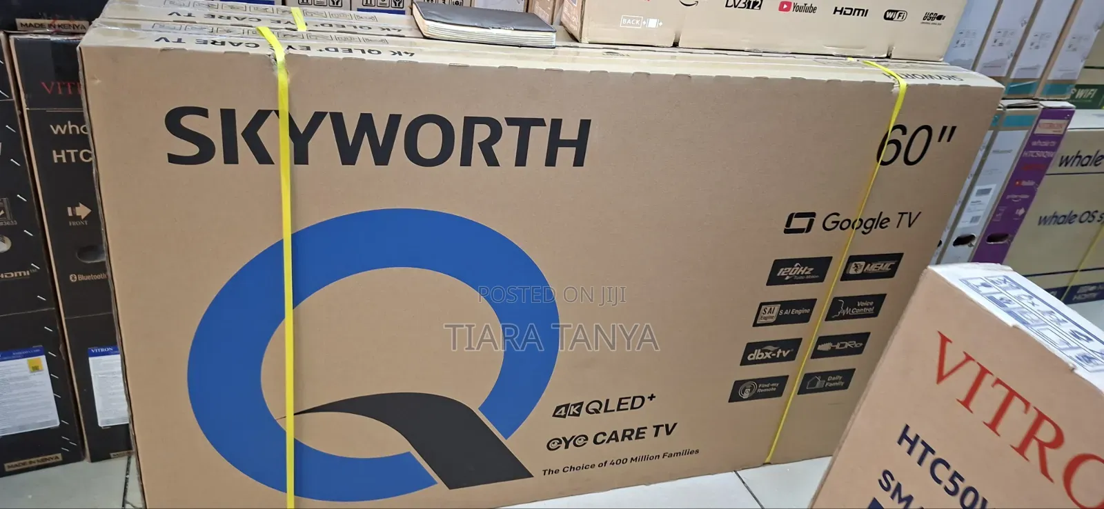 Skyworth 60Q6500H 60 Inch QLED Google TV, Dolby Vision, Chromecast